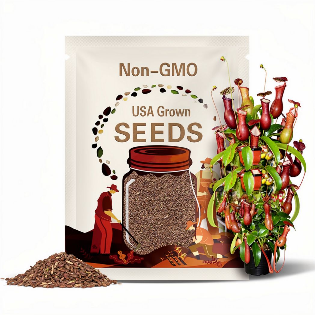 50Pcs Nepenthes Seeds Rare Flytrap Pitcher Plant Flytrap Monkey Cup #6842