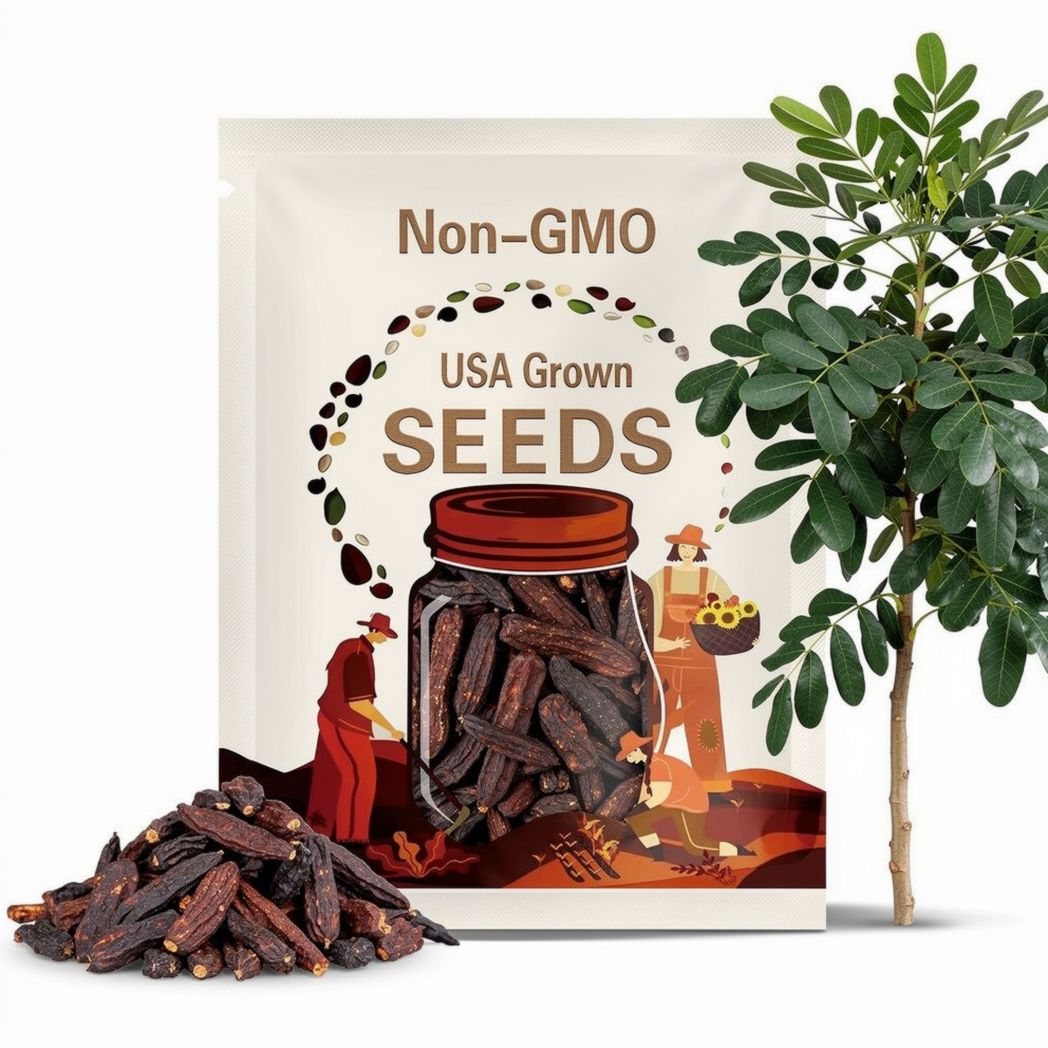 20 CAROB TREE Saint John's Bread Ceratonia Siliqua Evergreen Edible Fruit Pods Legume Flowering Ornamental Tree Seeds