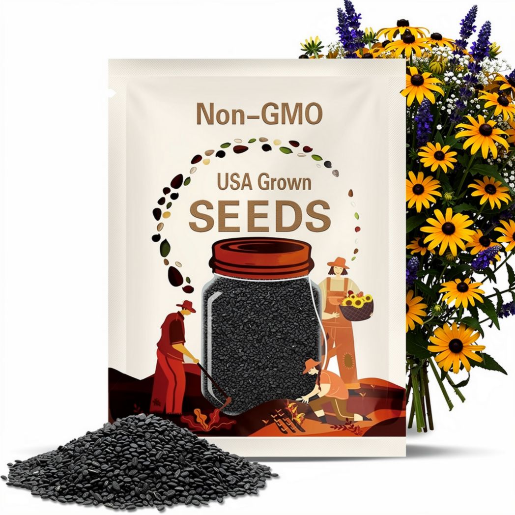 100+ Black eyed Susan seeds Rudbeckia wildflower Meadow pollinator perennial long lasting