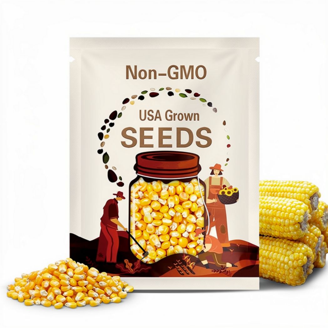 1-OZ 100+ Yellow Waxy Corn seeds; sticky glutinous corn; non-GMO; treated seeds; open pollinated 糯玉米