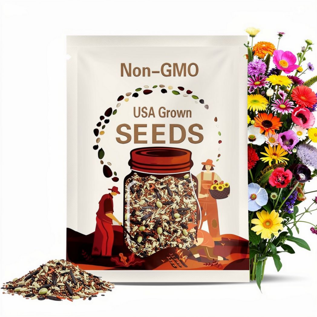500 seeds, Poppy mix, annual