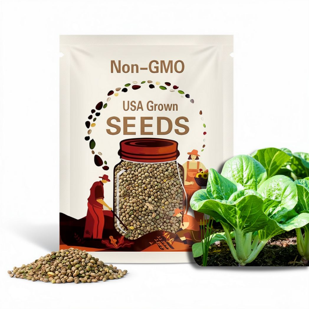 Canton Pak Choi - Long White Stem, Taisai, Pak Choy, Bok Choy, Chinese Cabbage SEEDS | Non-GMO, Organic | Treevales