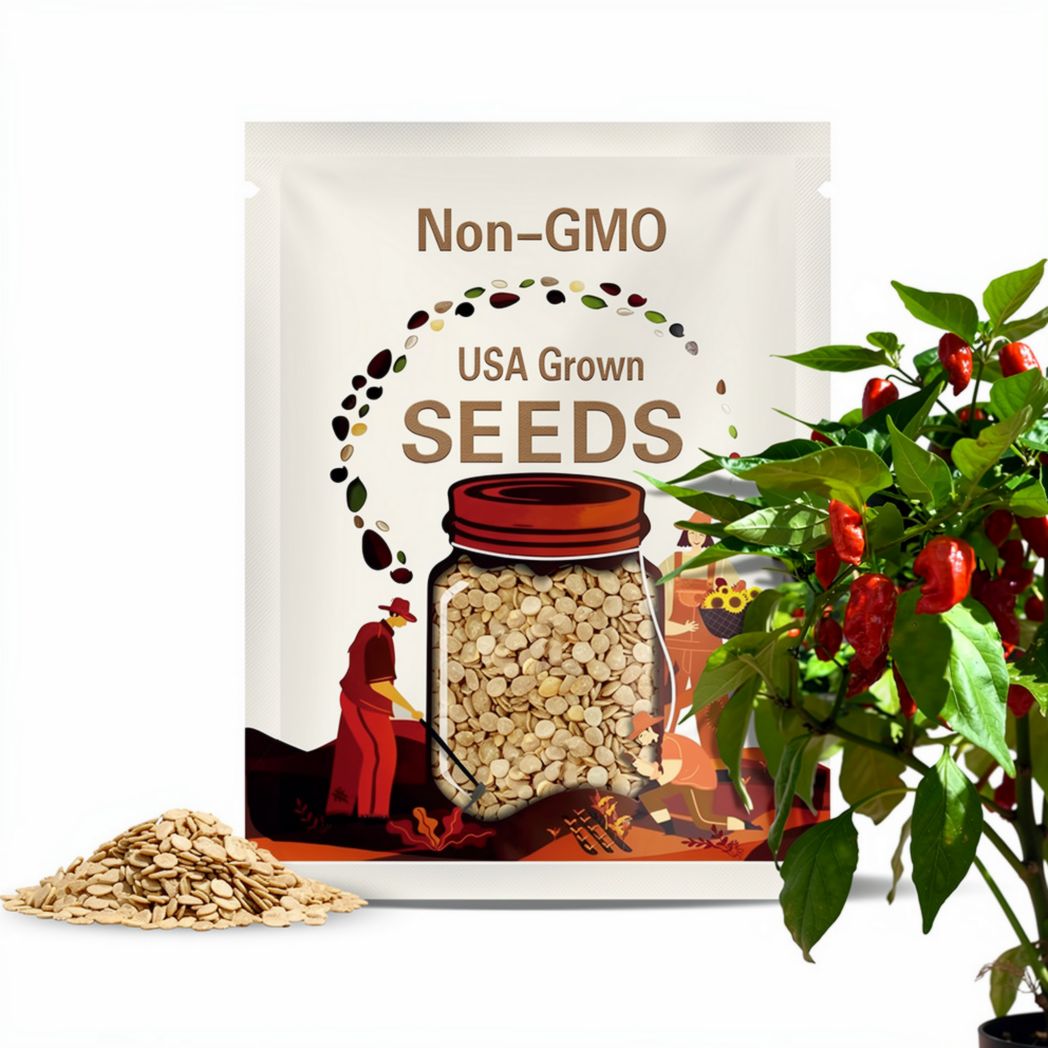 Ghost Pepper SEEDS | Ghost Chili, Red Bhut Jolokia SEEDS | Non-GMO, Organic | Treevales