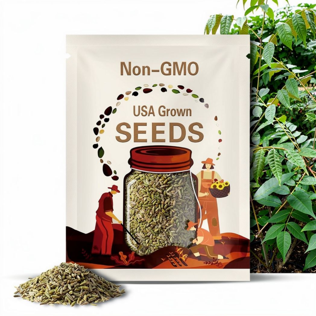 Chinese Toon Seeds - Organic, Heirloom, Open Pollinated, Non GMO - Grow Indoors, Outdoors, In Pots, Grow Beds, Hydroponics & Aquaponics