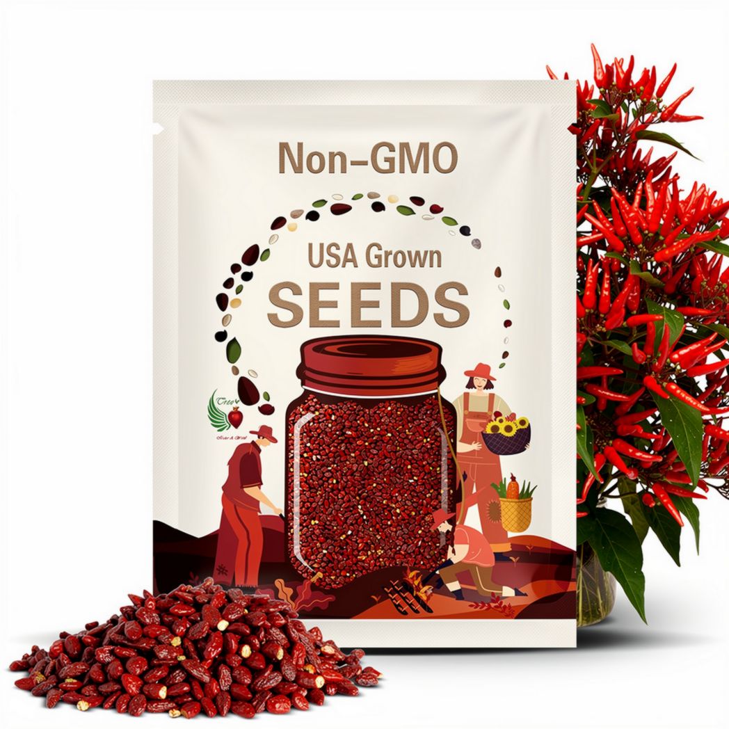 Red Hot Cherry Pepper SEEDS | Cherry Bomb Pepper,  Pickled Cherry Pepper SEEDS | Non-GMO, Organic | Treevales