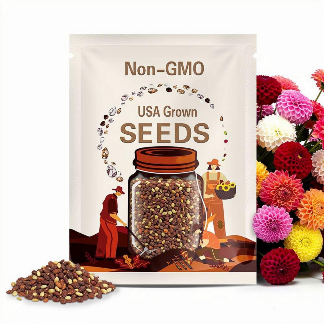 Pompon Mix Dahlia Seeds – Heirloom Flower, Amazingly Unique Blooms & Best Seller, Easy to Grow | 25 Seeds