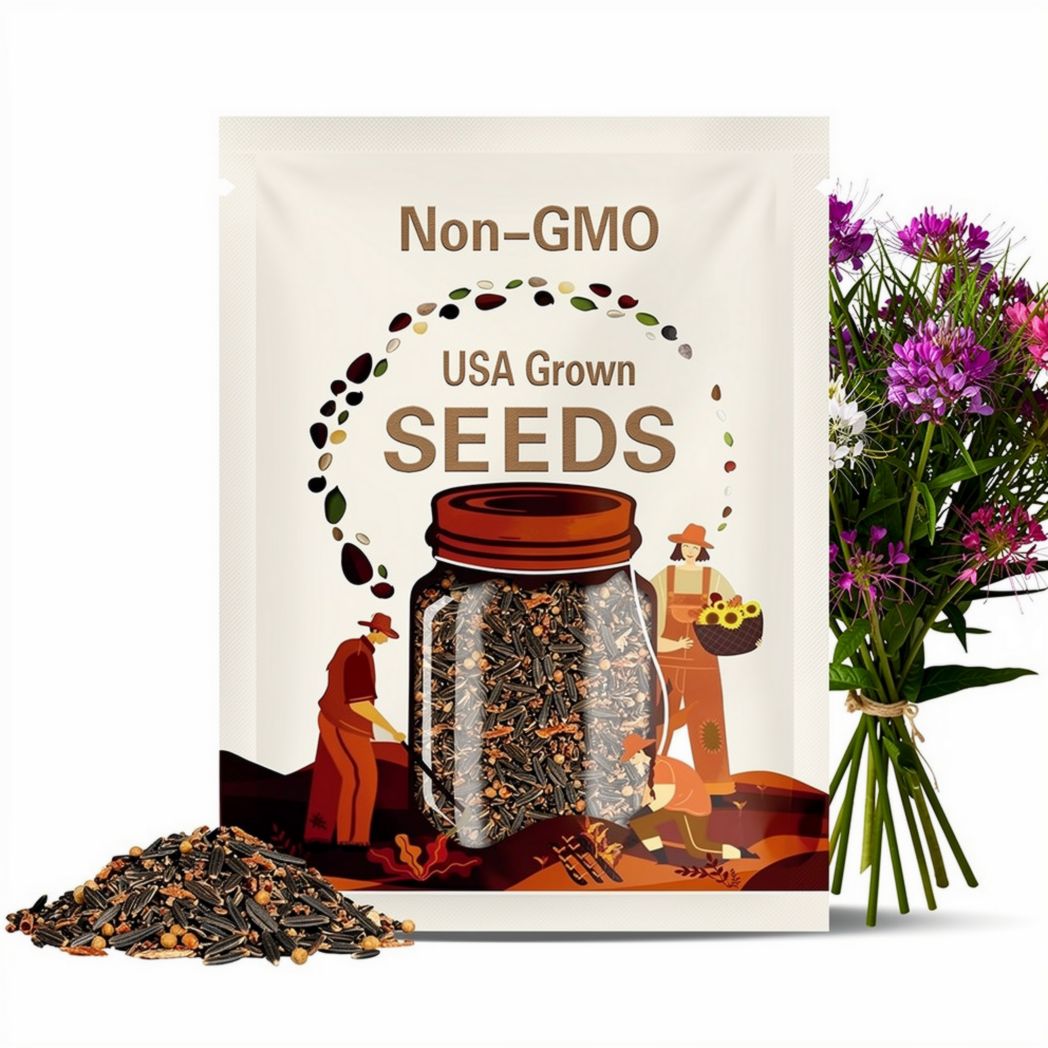 Spider Flower, Queen Mix Seeds - Heirloom Seeds, Spider Lily, Grandfather's Whiskers, Pollinator Garden, Cleome Hassleriana, Non-GMO