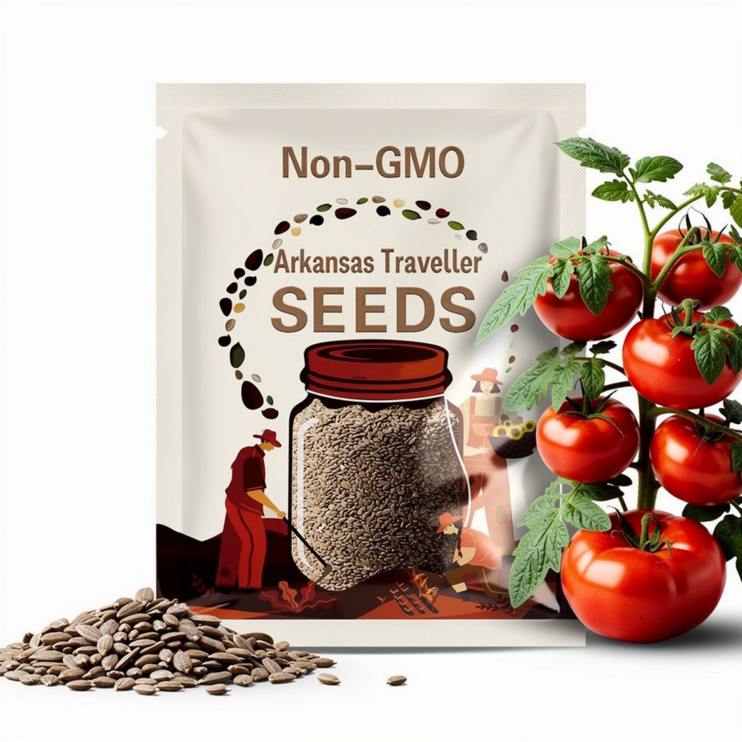 Arkansas Traveler Tomato - Heirloom Seeds, Indeterminate Tomato, Heat & Drought Tolerant, Open Pollinated, Non-GMO