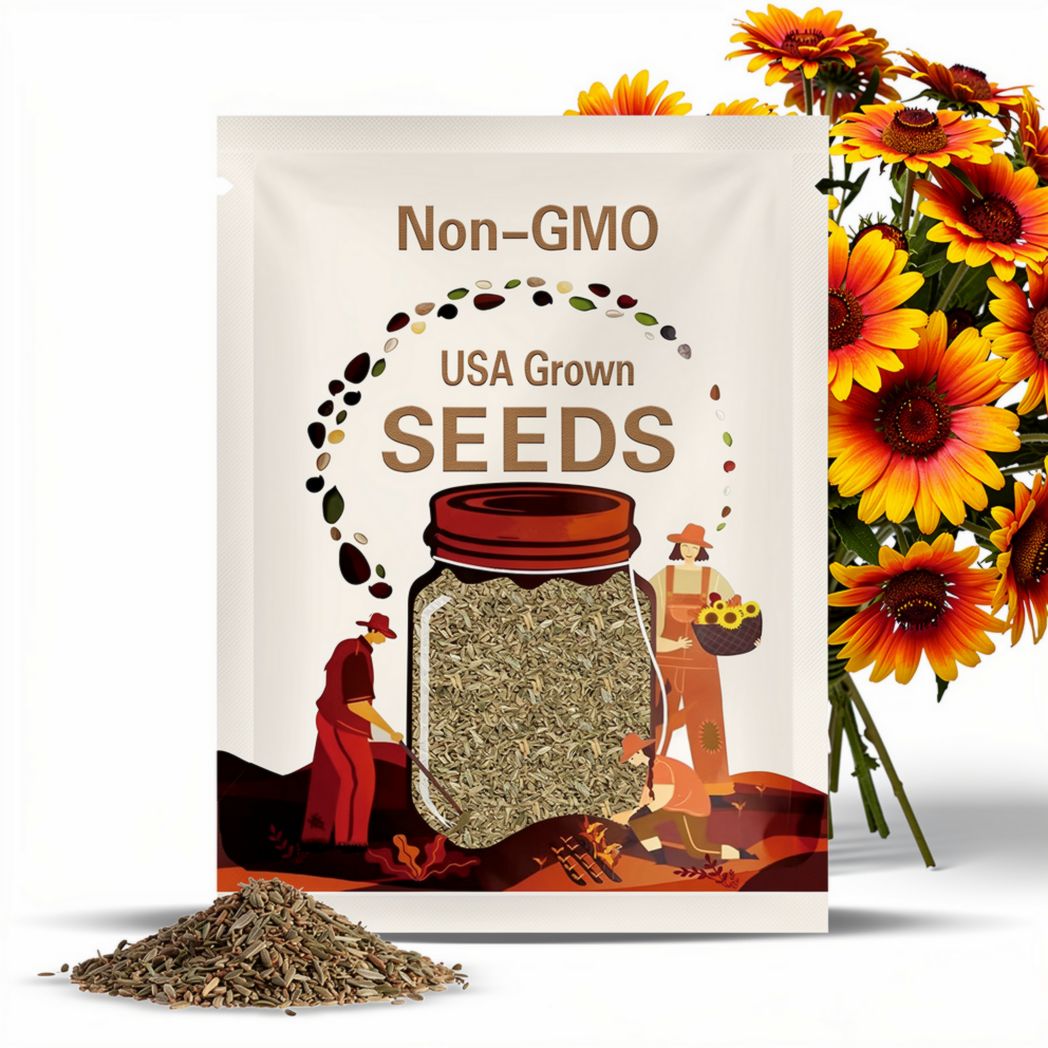 Blanketflower Flower Seeds - Heirloom Seeds, Native Wildflower, Pollinator Friendly, Drought Tolerant, Gaillardia Aristata, OP, Non-GMO