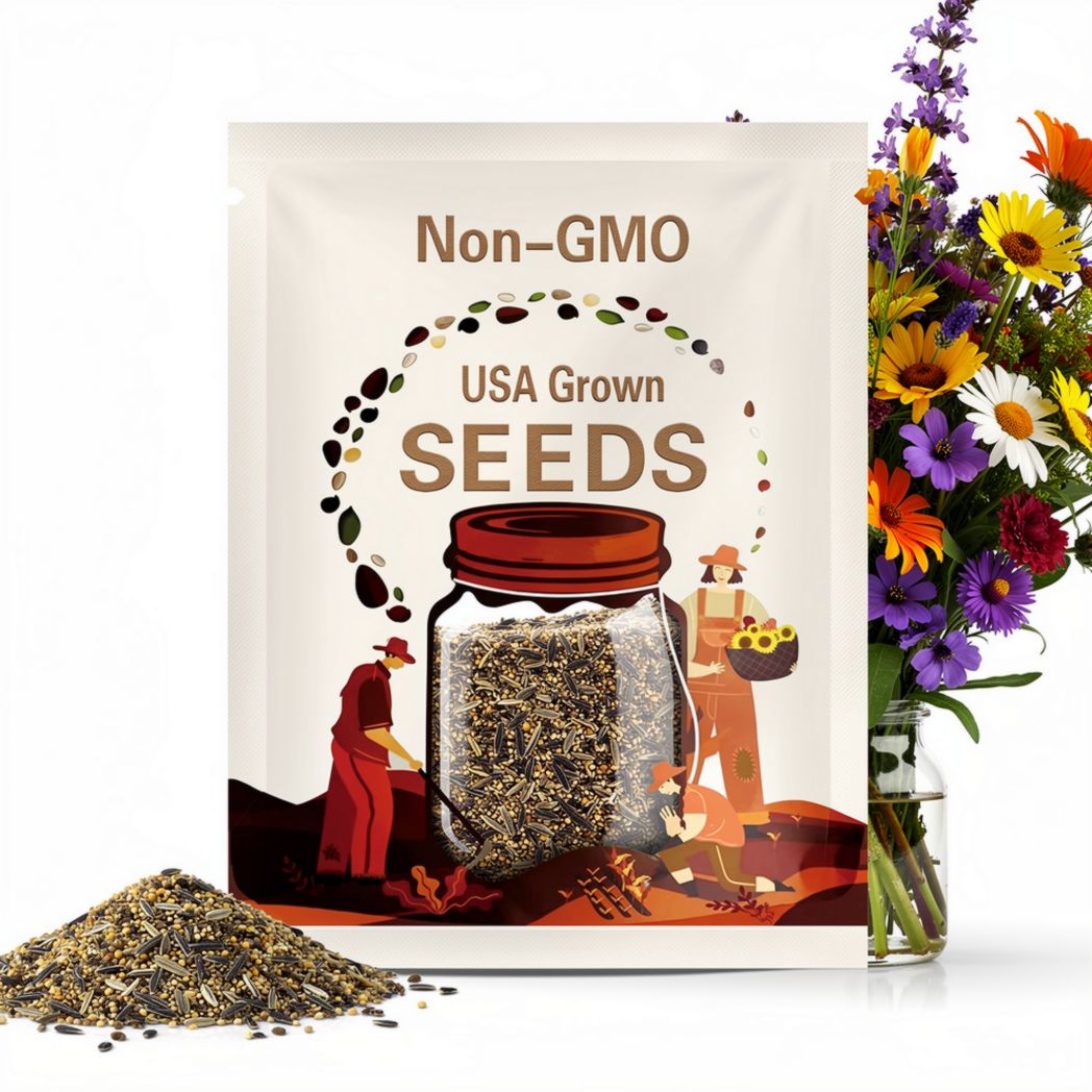 California Native Seeds Native Wildflower Seed Mix Wild Flower Garden Seeds for Pollinators Hummingbird Landscape Native Seed for Pollinator