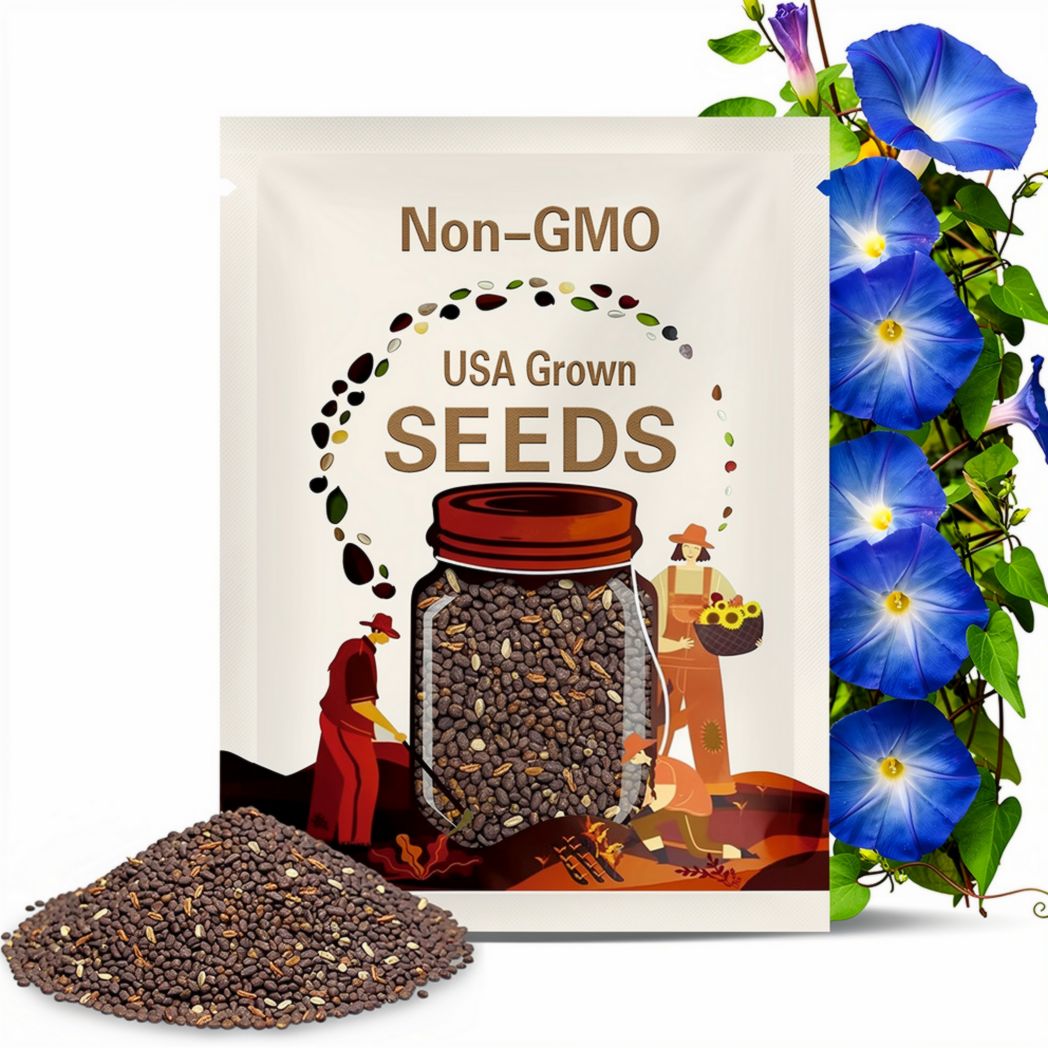 Morning Glory Seeds HEAVENLY BLUE Vine Seeds, Ipomoea tricolor, Annual Plants, Blue/Turquoise 3-4 in/7-10 cm Flowers*Arbor/Lattice