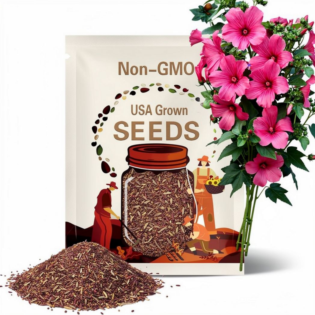 Rose Mallow Seed - Lavatera Trimestris Tanagra Flower Seeds - 1000 Seeds
