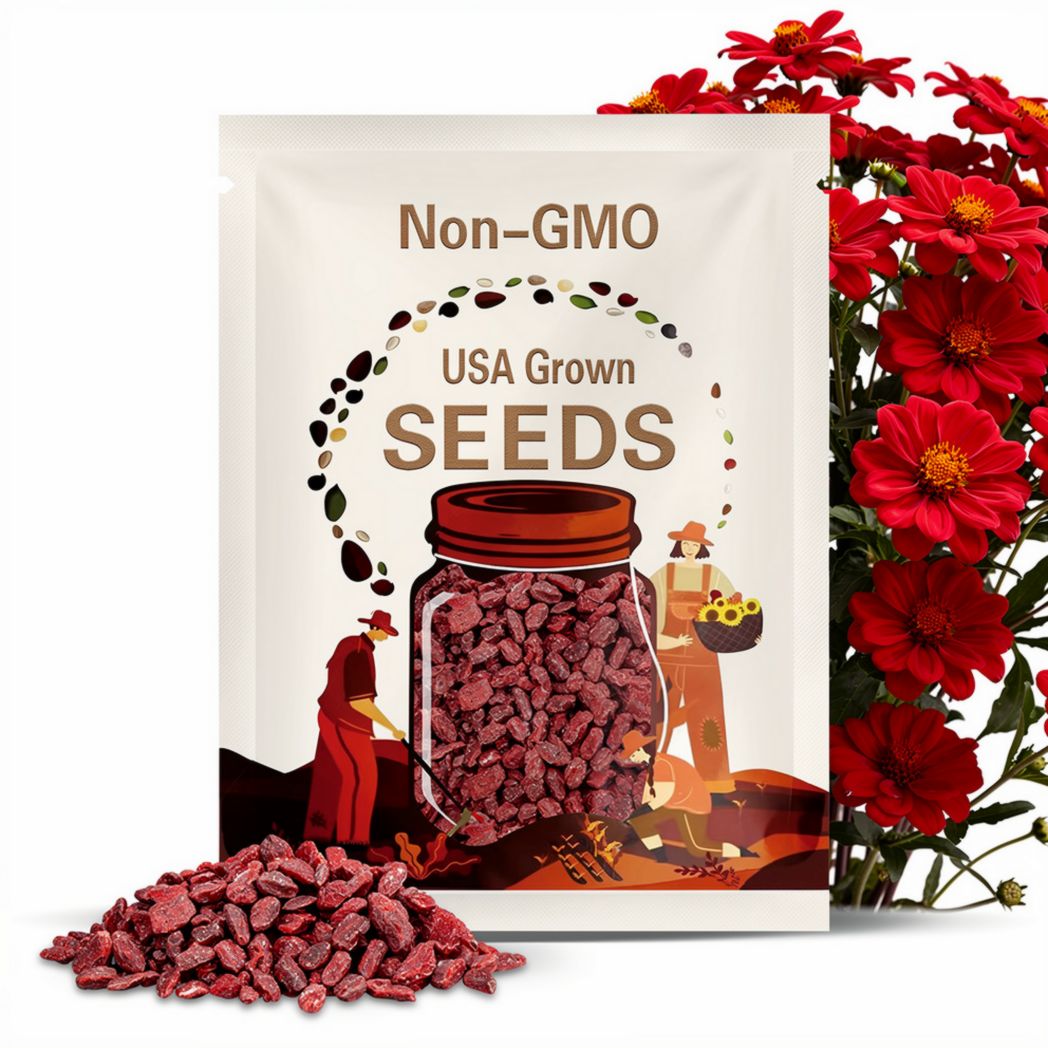 Red Mexican Sunflower Seeds - Grow Beautiful Flowers Indoors, Outdoors, In Pots, Grow Beds, Soil, Hydroponics & Aquaponics