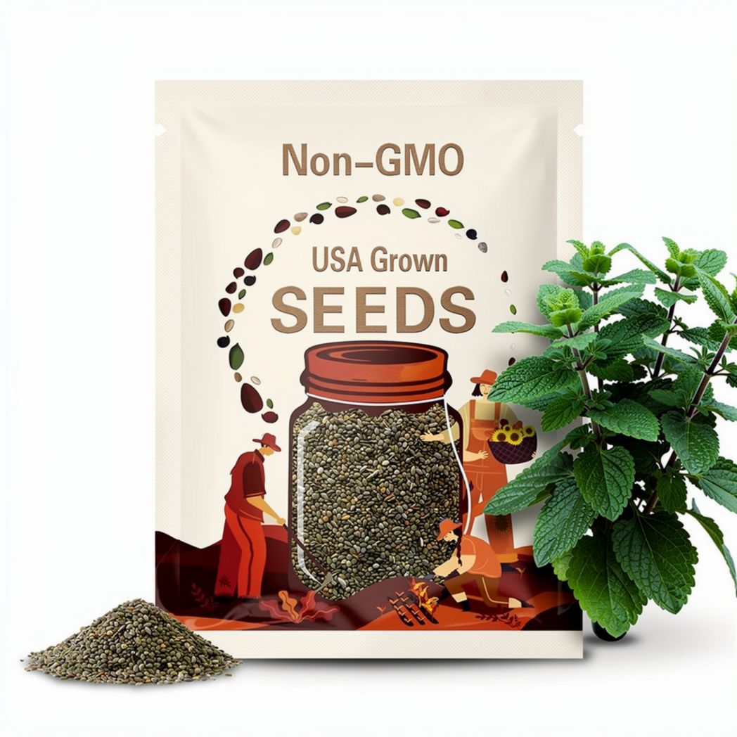 Korean Mint Seeds - Organic, Heirloom, Open Pollinated, Non GMO - Grow Indoors, Outdoors, In Pots, Grow Beds, Soil, Hydroponics & Aquaponics