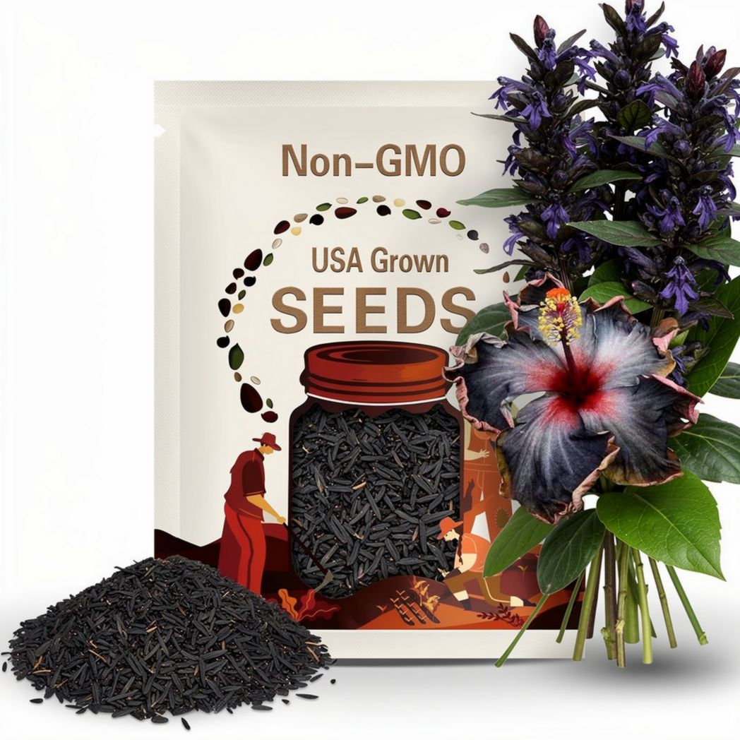 Rare Black Pink Purple Hibiscus Seeds "Black Rainbow" Giant Flower Tropical Seeds - Perennial - Easy to Grow - Huge Flowers