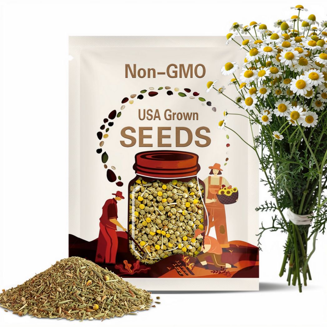 GERMAN CHAMOMILE Seeds *Free Shipping!* Fresh & Organic Matricaria recutita Seeds, White Outdoor Flower Seeds Bulk | Chamomile