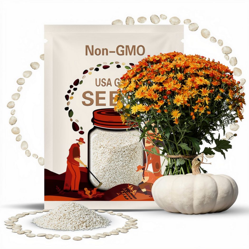 Flat White Boer Pumpkin Seeds: Heirloom Winter Squash, Non-GMO