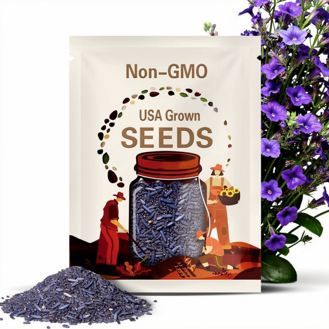 Alderman Blue Petunia Seeds – Heirloom Flower, Stunning Cascading Blue Blooms, Easy to Grow, Great for Baskets | 100 Seeds