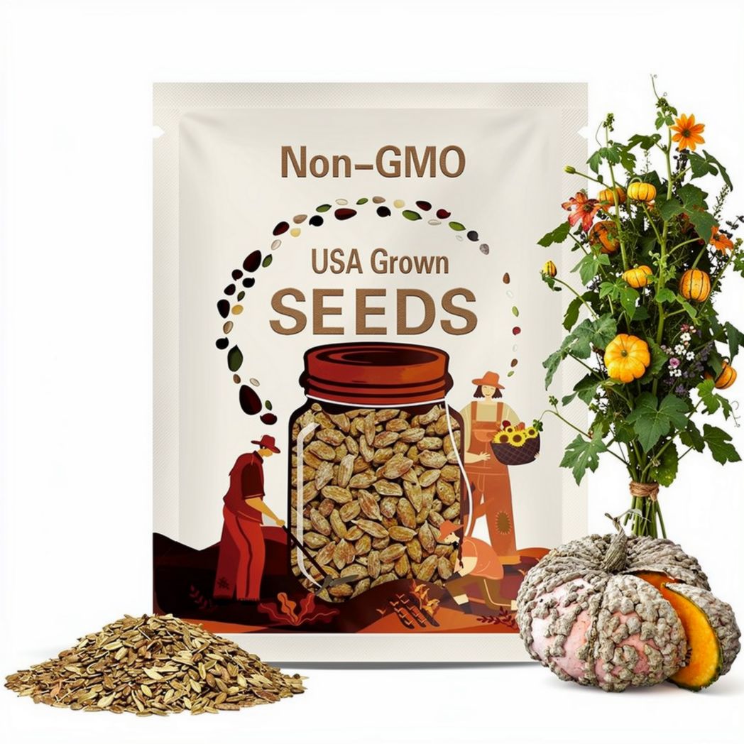 Galeux d'Eysines Pumpkin Seeds: Organic Heirloom Vegetable, Container Gardening